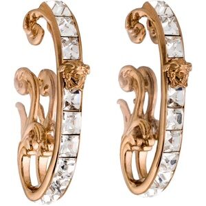 Versace Gold Crystal Medusa RARE Ear Cuffs, GORGEOUS🤩